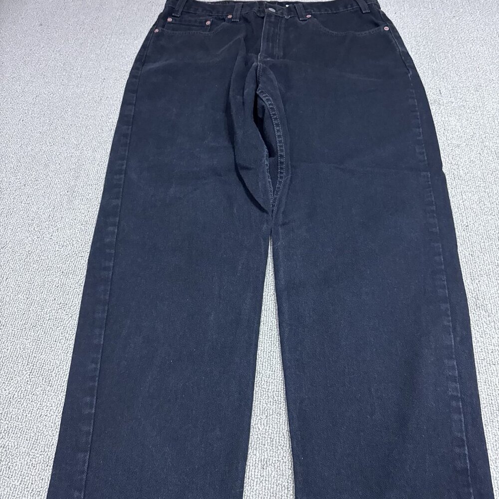Levi’s Jeans 550 Relaxed Straight Black Pockets Size Men’s 38x30 - Picture 7 of 12